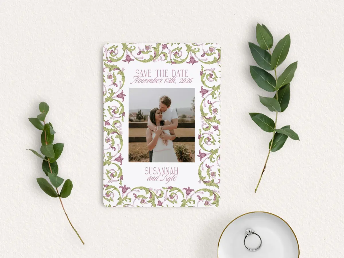 Save the Date Card with Optional Guest Addressing Service