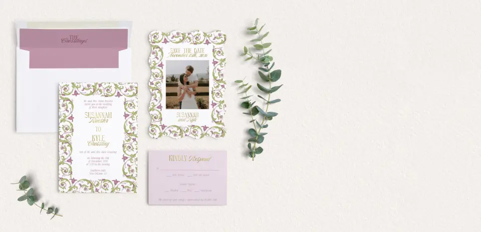 Front of Save the Date Card