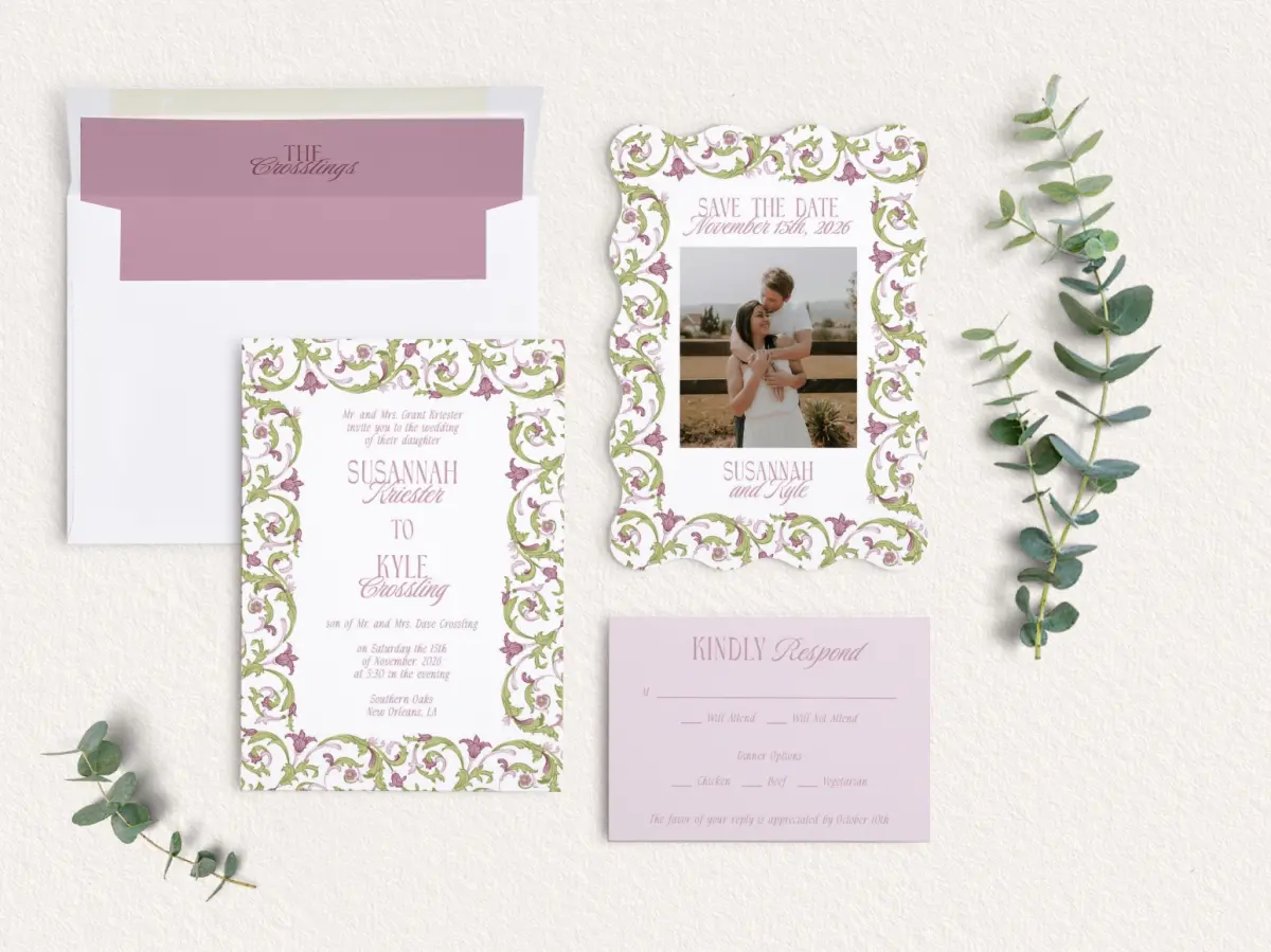 Front of Save the Date Card