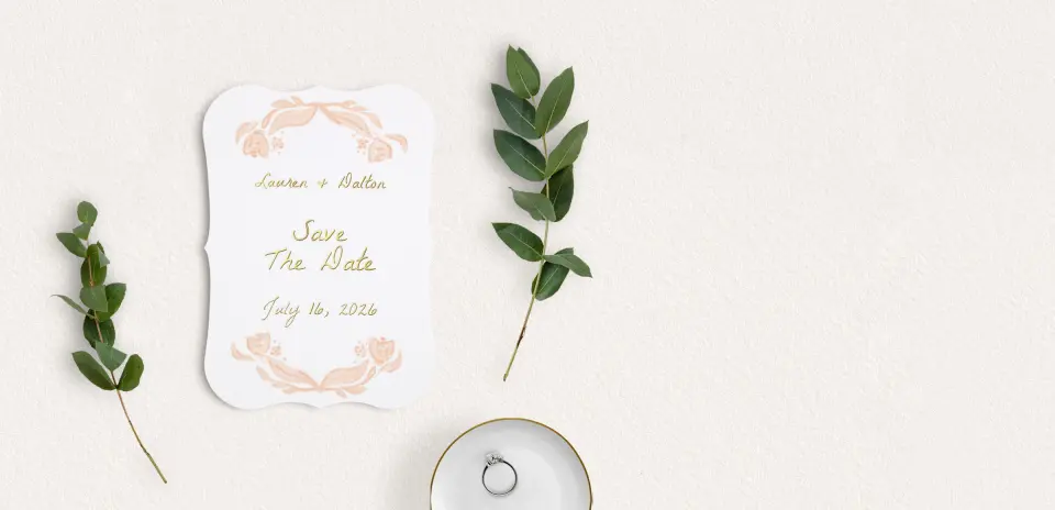 Save the Date Card with Optional Guest Addressing Service