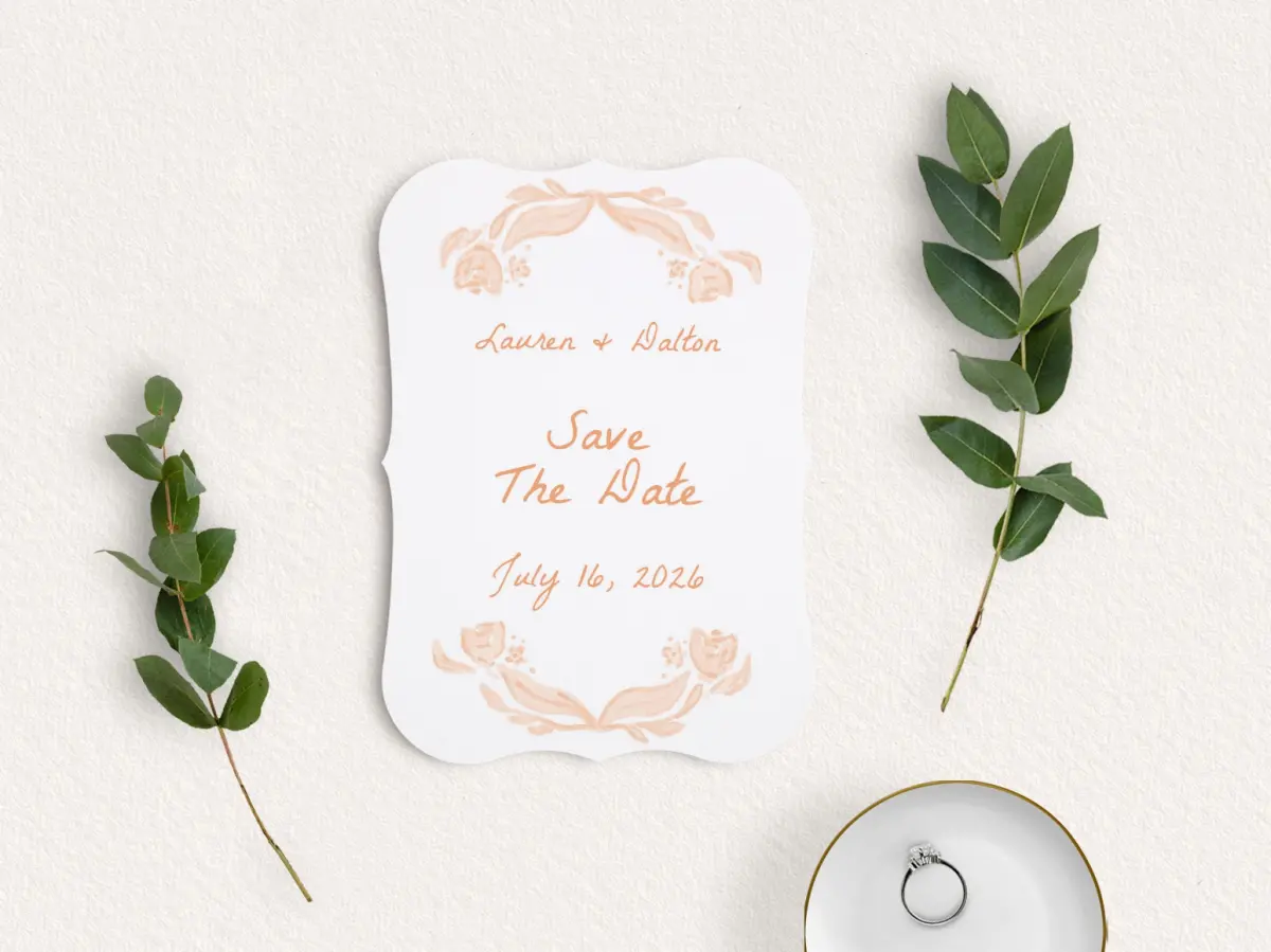 Save the Date Card with Optional Guest Addressing Service