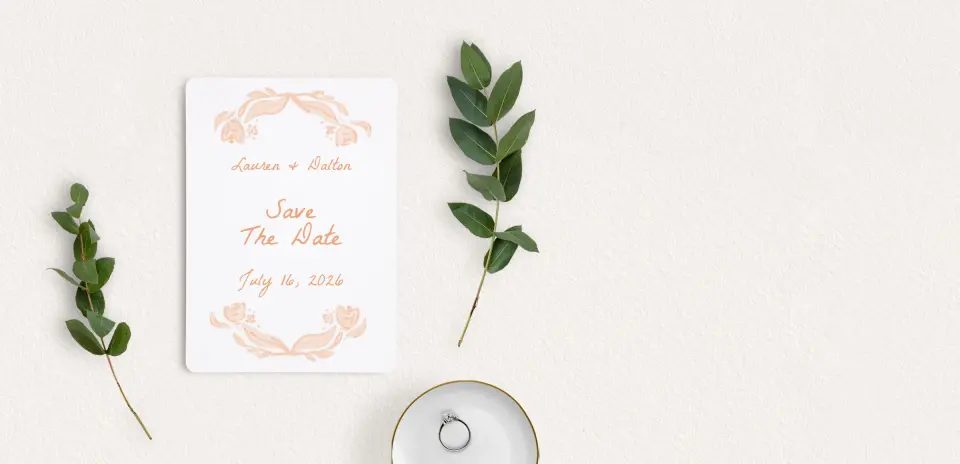 Save the Date Card with Optional Guest Addressing Service