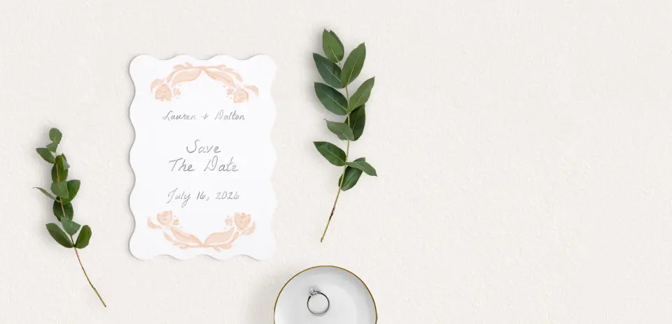 Save the Date Card with Optional Guest Addressing Service
