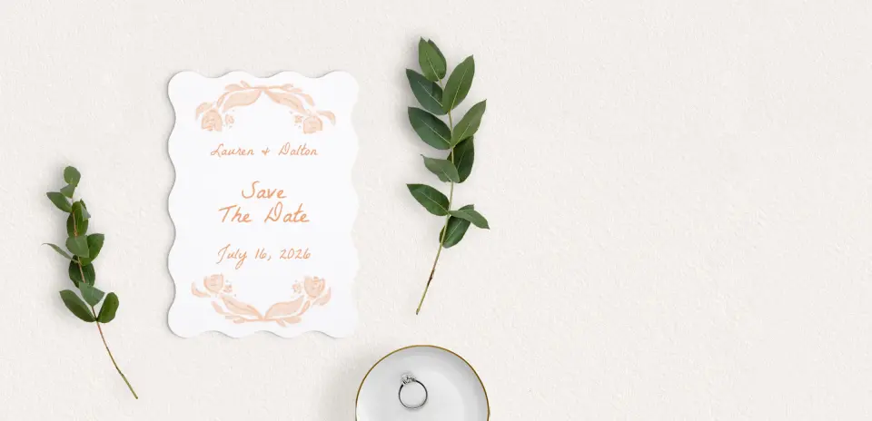 Save the Date Card with Optional Guest Addressing Service