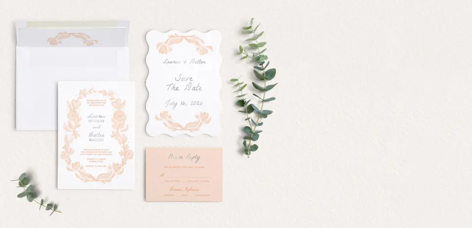 Front of Save the Date Card
