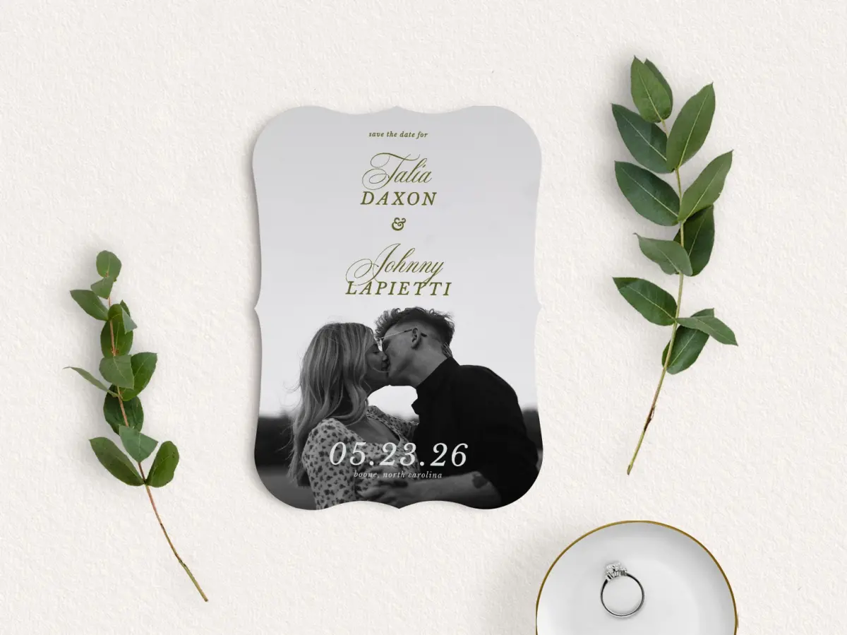 Save the Date Card with Optional Guest Addressing Service