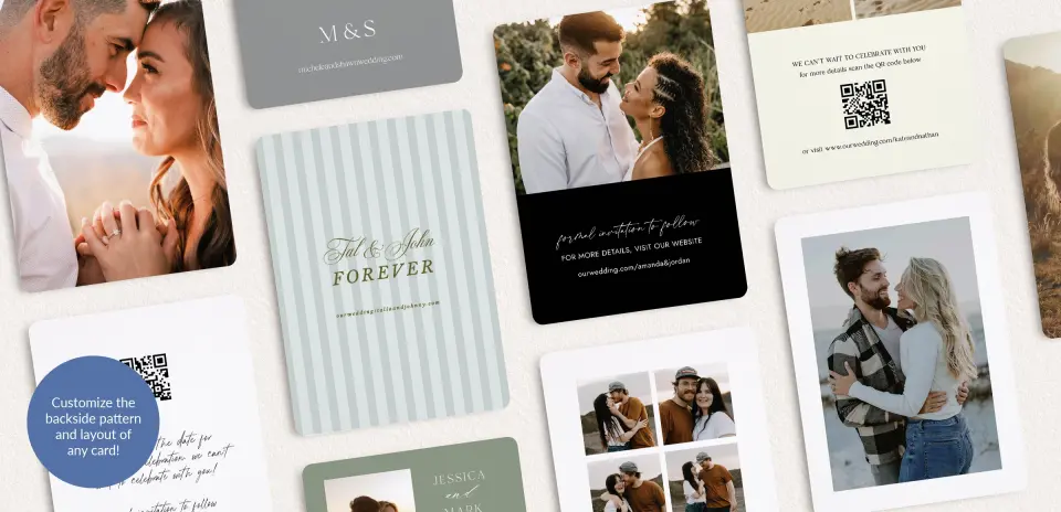 Back of Save the Date Card