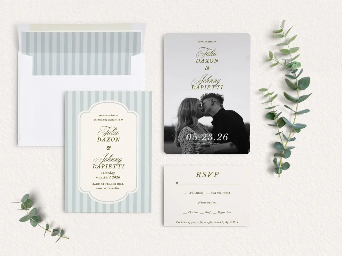 Front of Save the Date Card