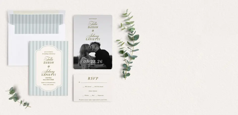 Front of Save the Date Card