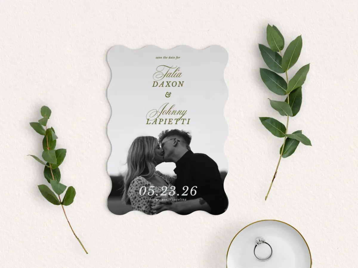 Save the Date Card with Optional Guest Addressing Service