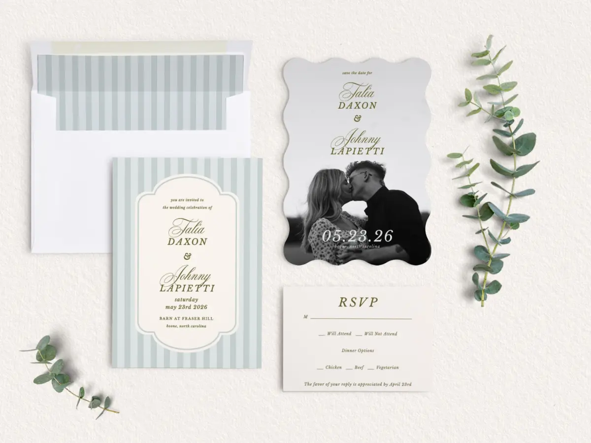 Front of Save the Date Card