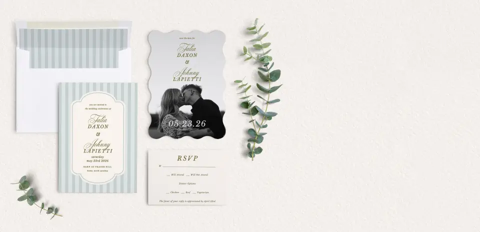 Front of Save the Date Card