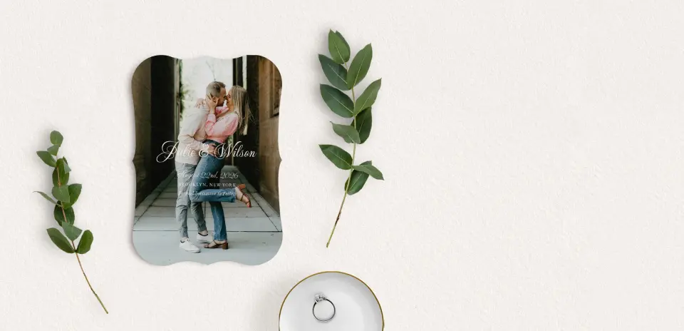 Save the Date Card with Optional Guest Addressing Service