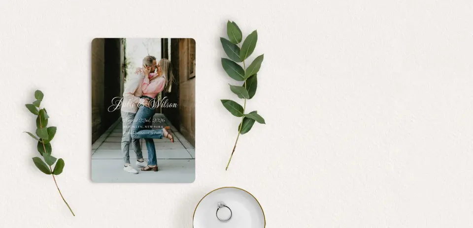 Save the Date Card with Optional Guest Addressing Service