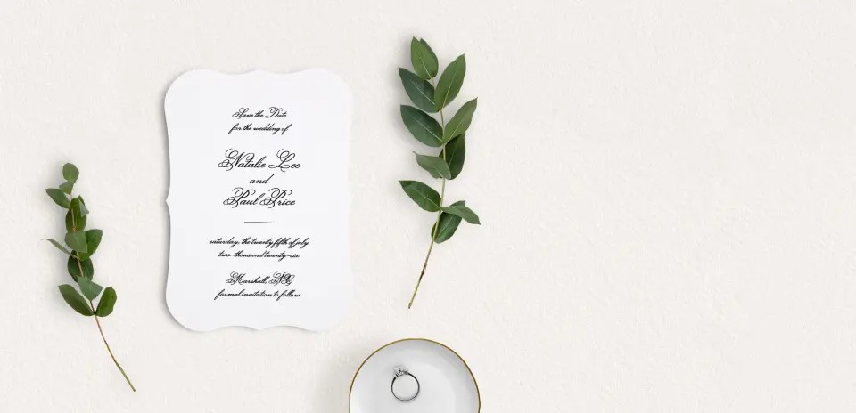 Save the Date Card with Optional Guest Addressing Service