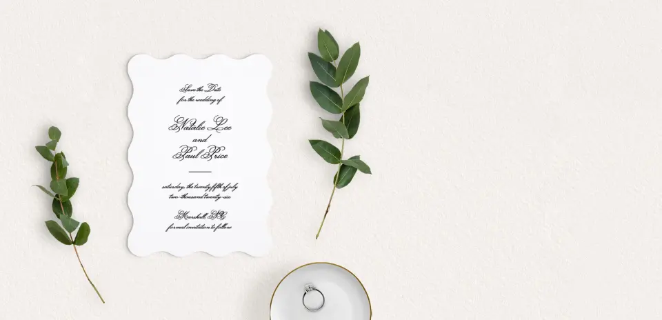 Save the Date Card with Optional Guest Addressing Service