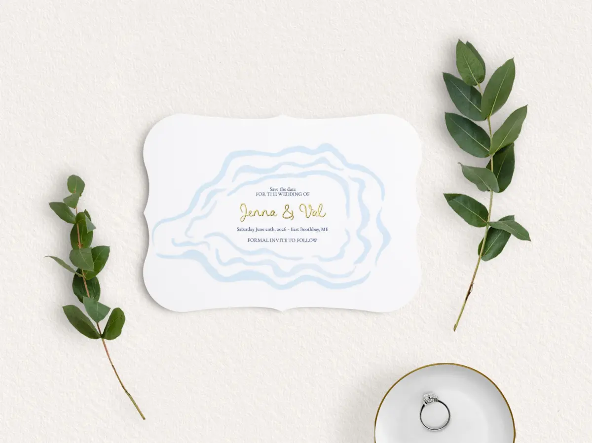 Save the Date Card with Optional Guest Addressing Service