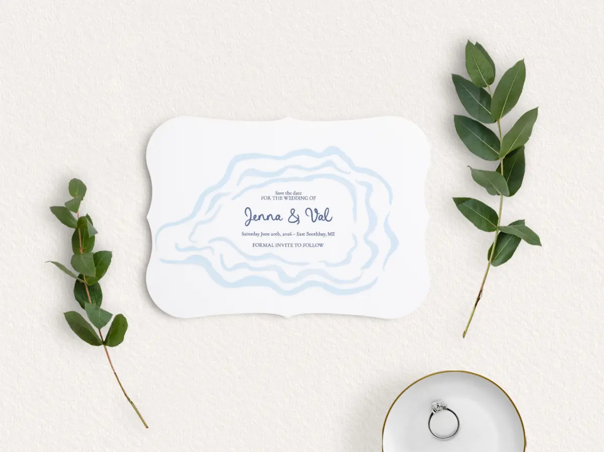 Save the Date Card with Optional Guest Addressing Service