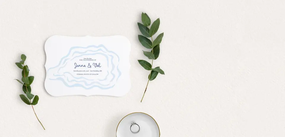 Save the Date Card with Optional Guest Addressing Service