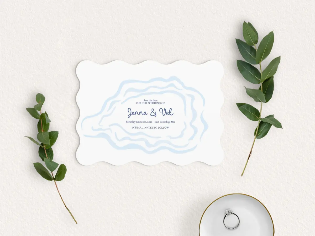 Save the Date Card with Optional Guest Addressing Service