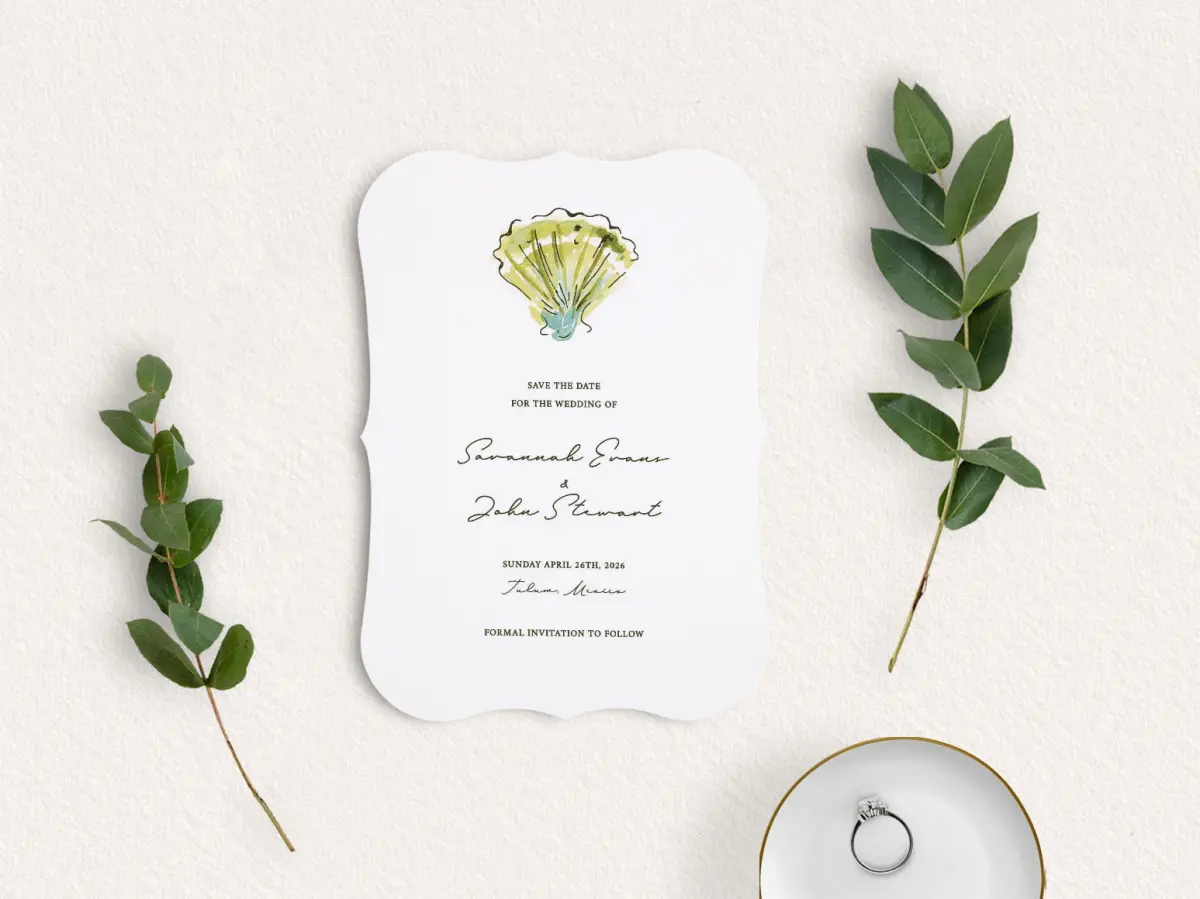 Save the Date Card with Optional Guest Addressing Service
