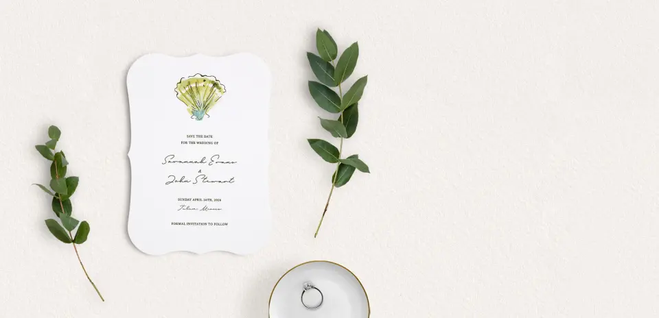 Save the Date Card with Optional Guest Addressing Service