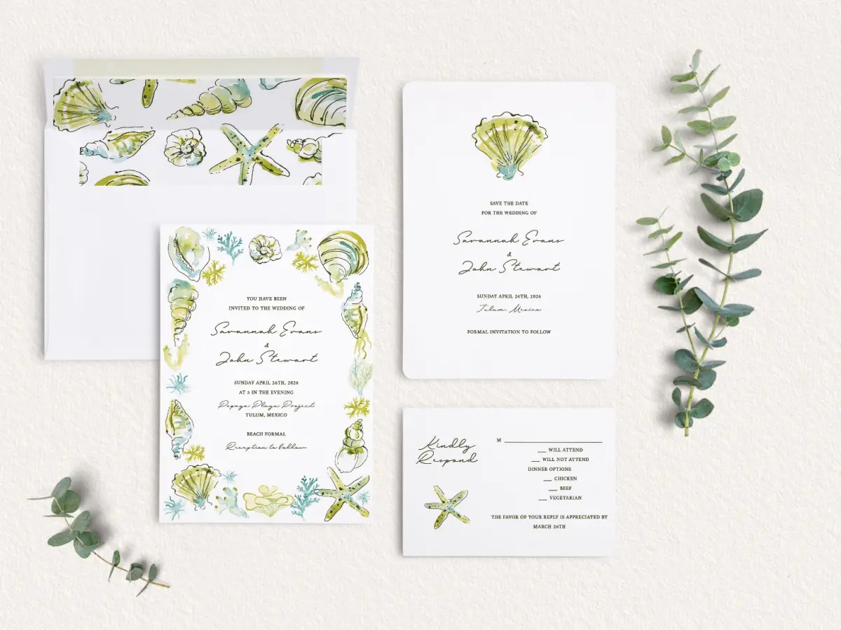 Front of Save the Date Card