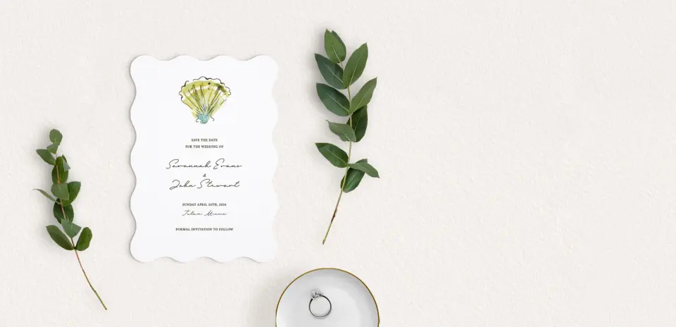 Save the Date Card with Optional Guest Addressing Service