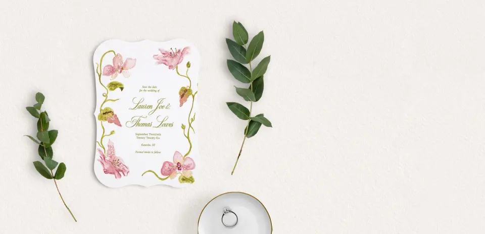 Save the Date Card with Optional Guest Addressing Service