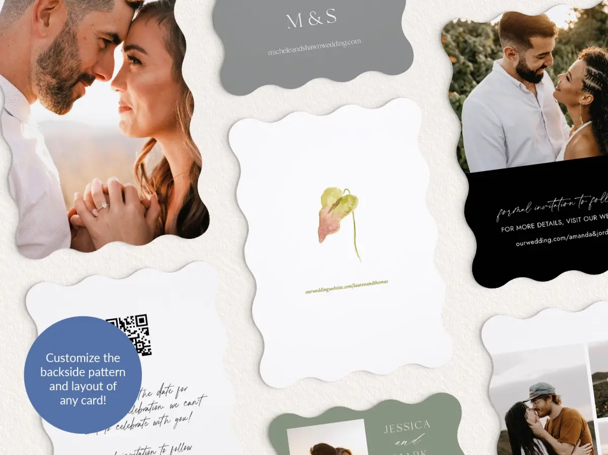 Back of Save the Date Card