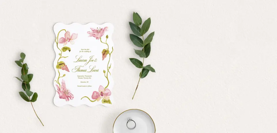Save the Date Card with Optional Guest Addressing Service
