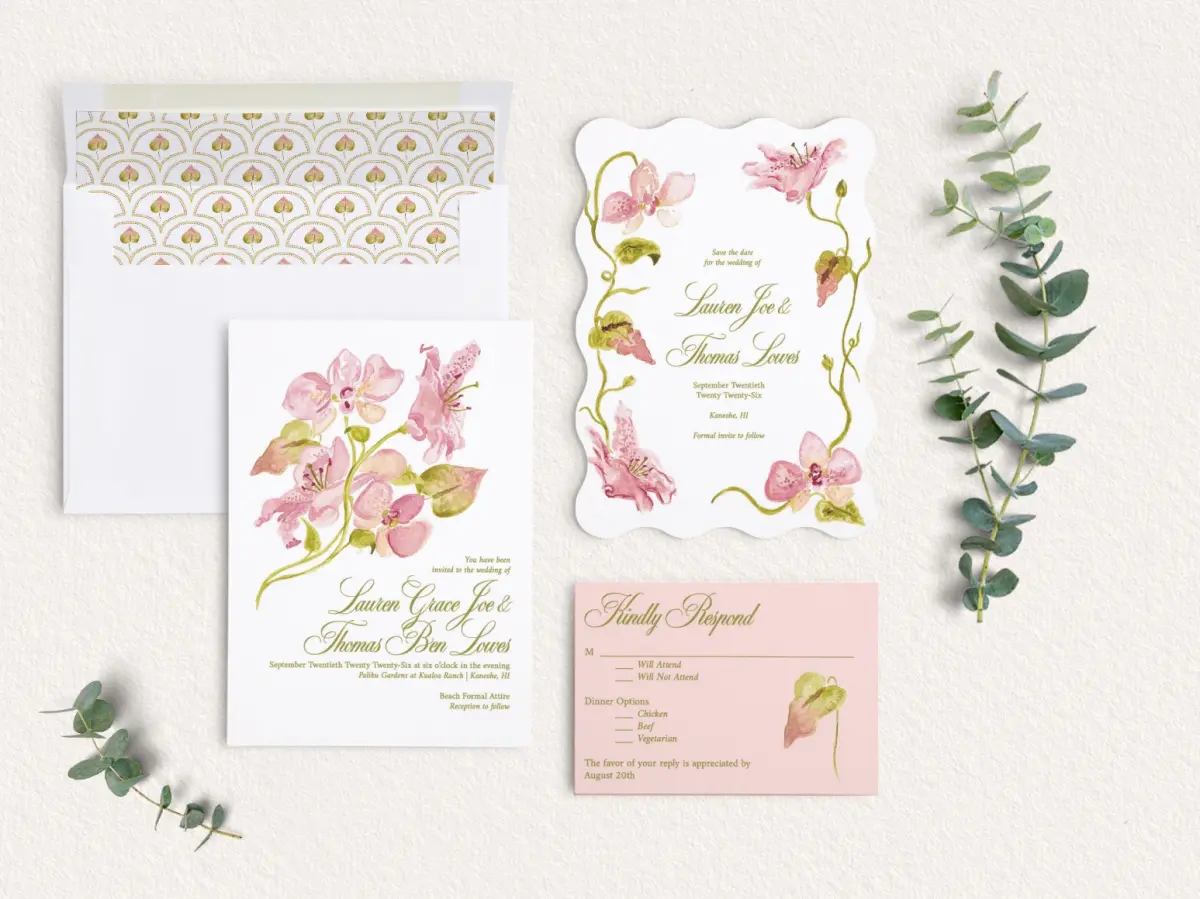 Front of Save the Date Card