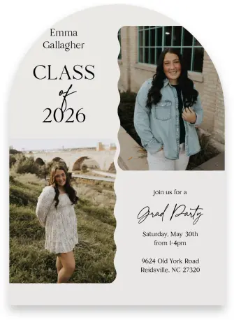 Graduation Announcement Card Design