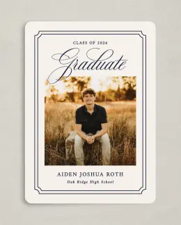 Graduation Announcement Card Design