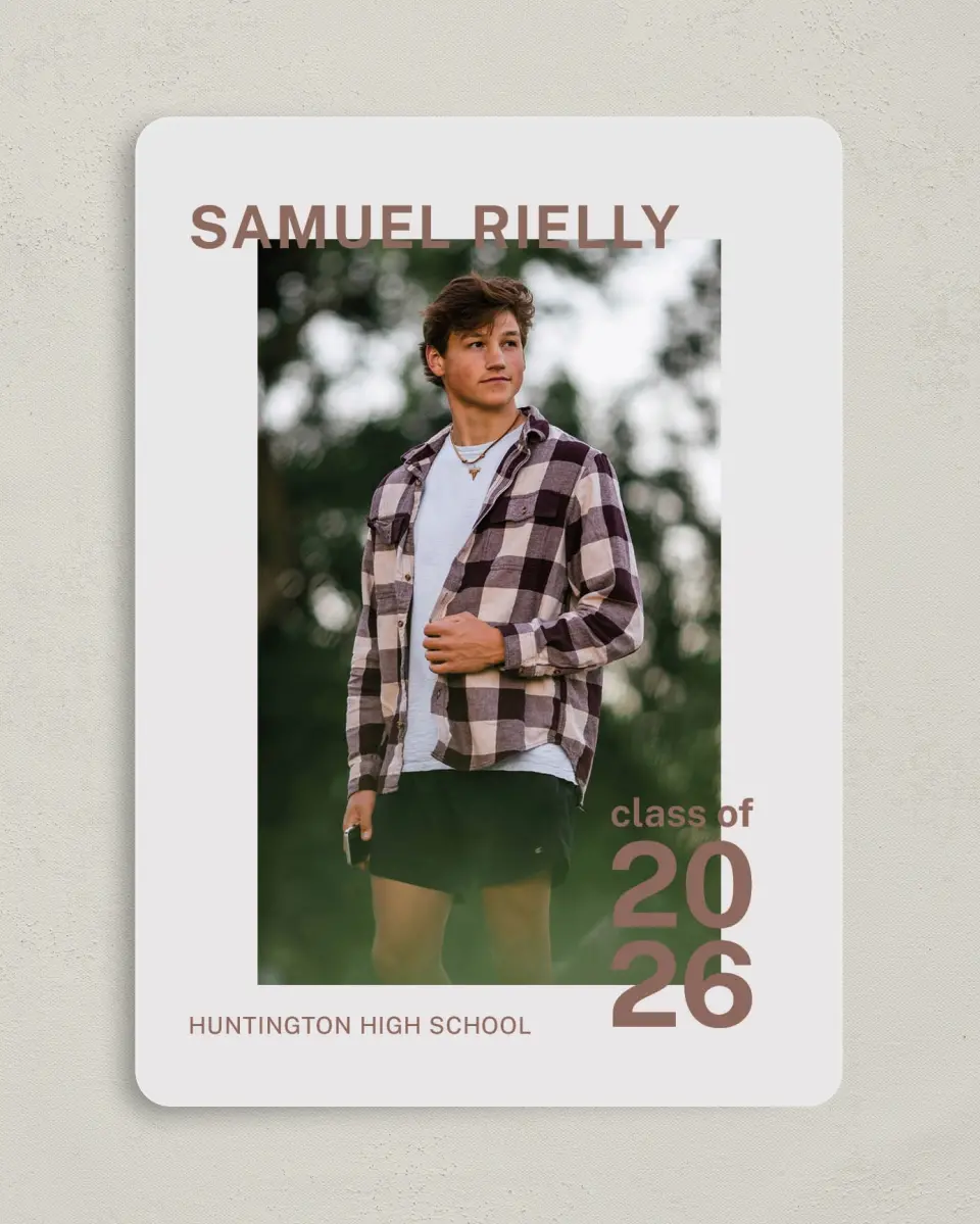 This is a 5" x 7" Graduation Announcement Card called Graduation Time printed in full color on Premium Smooth paper