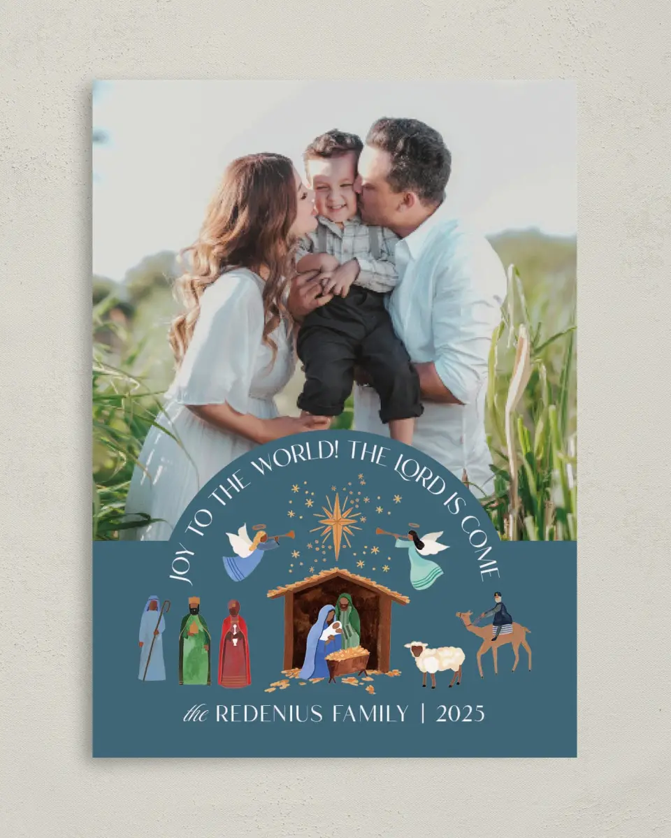 This is a 5" x 7" Christmas Card called Reason for the Season printed in full color on Premium Smooth paper
