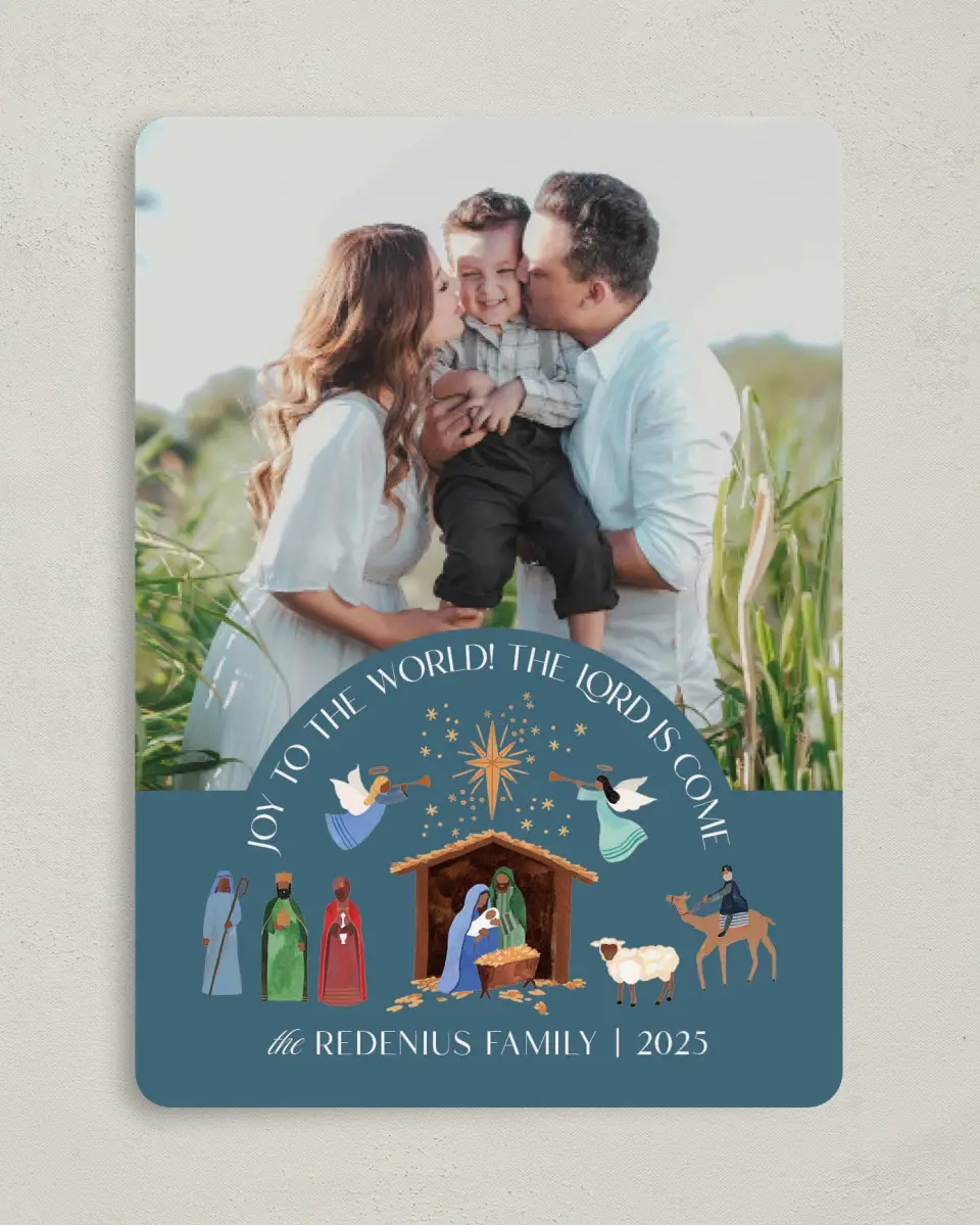 This is a 5" x 7" Christmas Card called Reason for the Season printed in full color on Premium Smooth paper