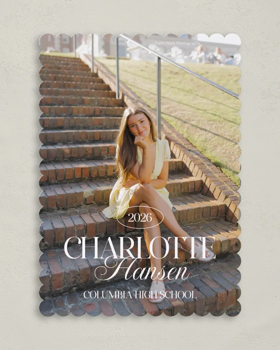 This is a 5" x 7" Graduation Announcement Card called Retro Grad printed in full color on Premium Smooth paper