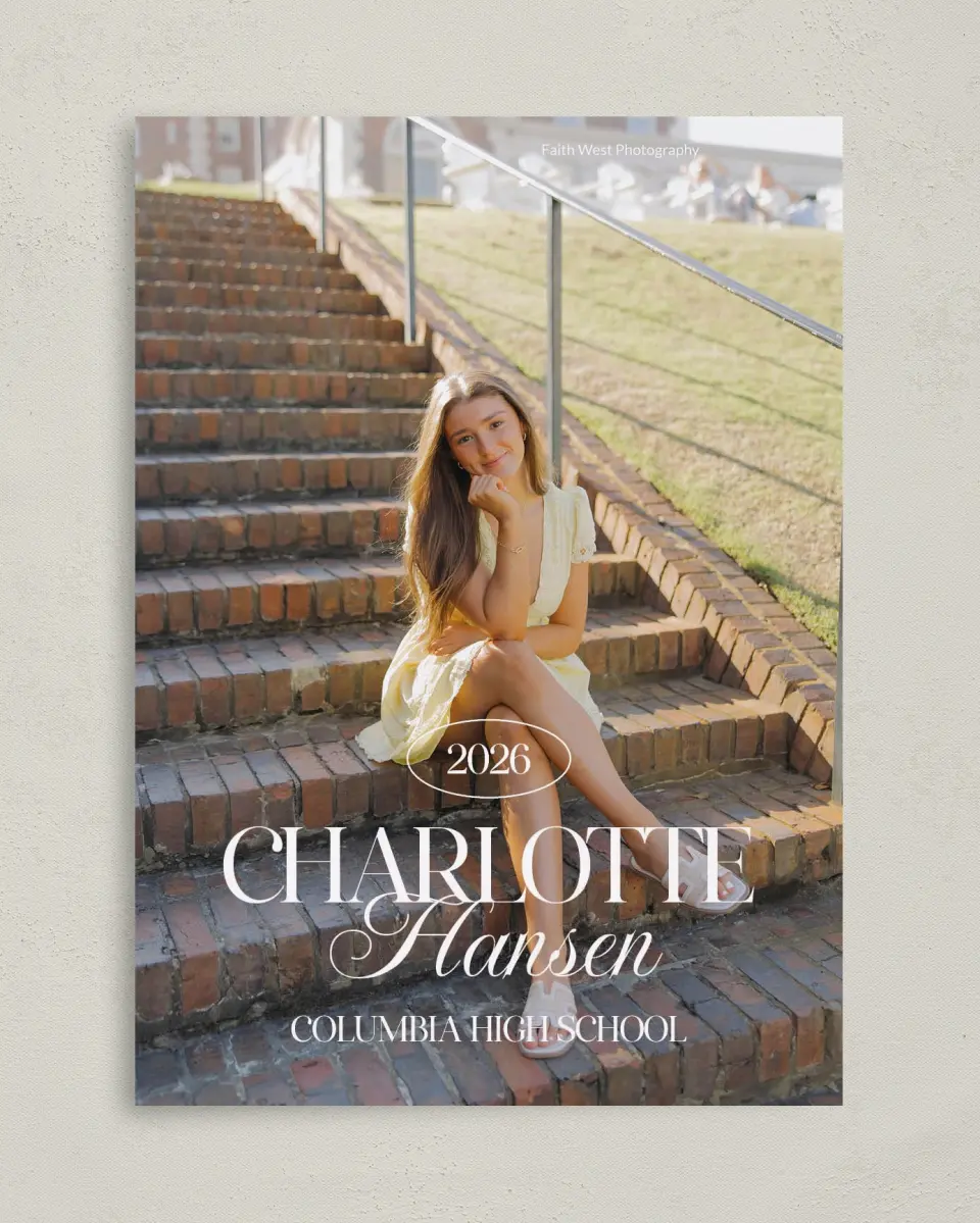 This is a 5" x 7" Graduation Announcement Card called Retro Grad printed in full color on Premium Smooth paper