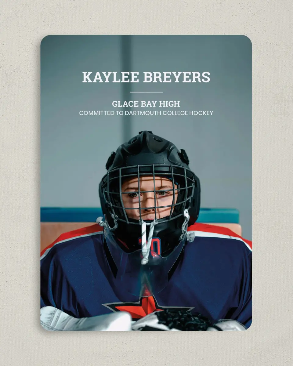 This is a 5" x 7" Graduation Announcement Card called Sports Graduate printed in full color on Premium Smooth paper
