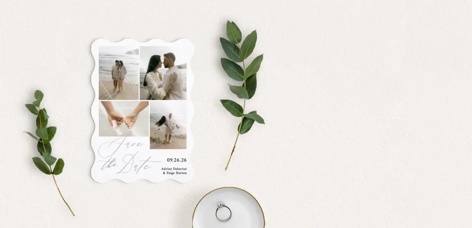 Save the Date Card with Optional Guest Addressing Service