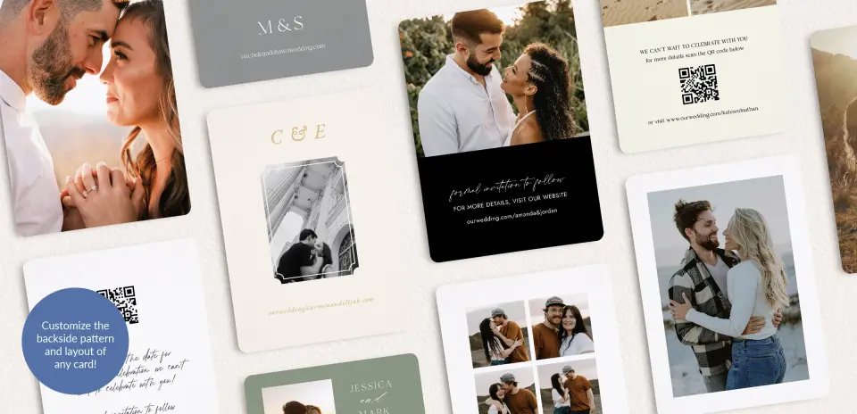 Back of Save the Date Card