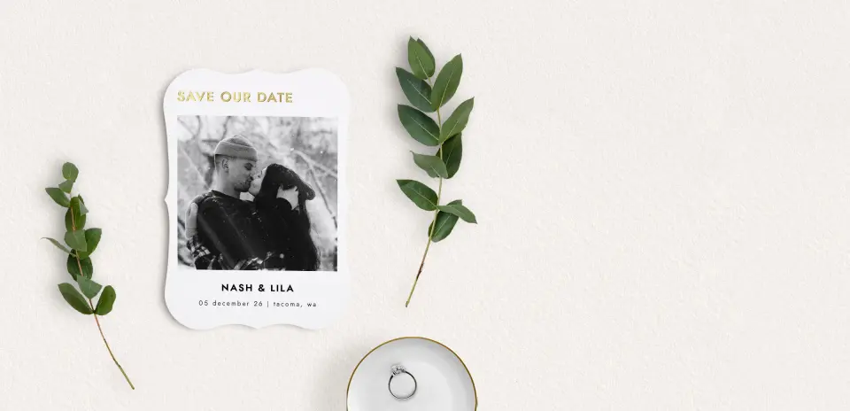 Save the Date Card with Optional Guest Addressing Service