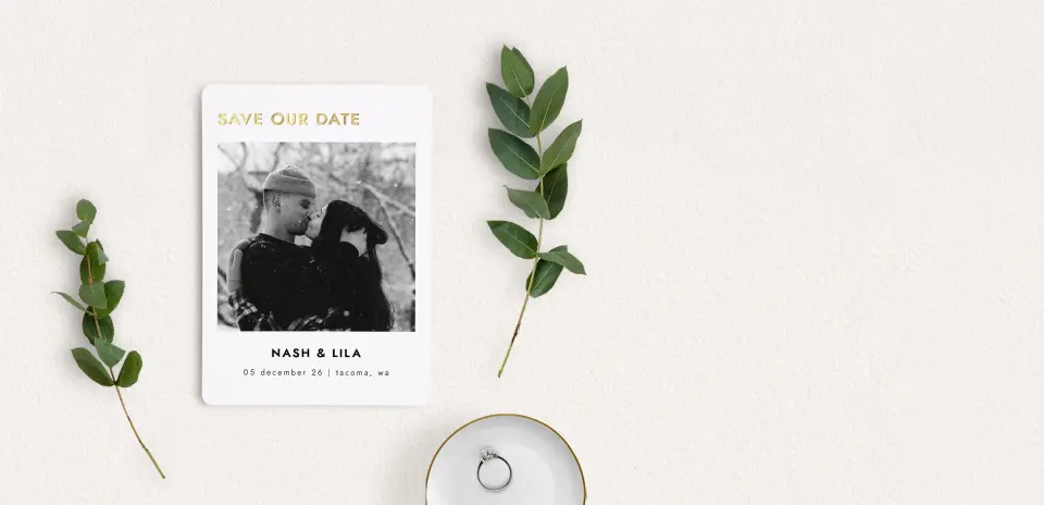 Save the Date Card with Optional Guest Addressing Service
