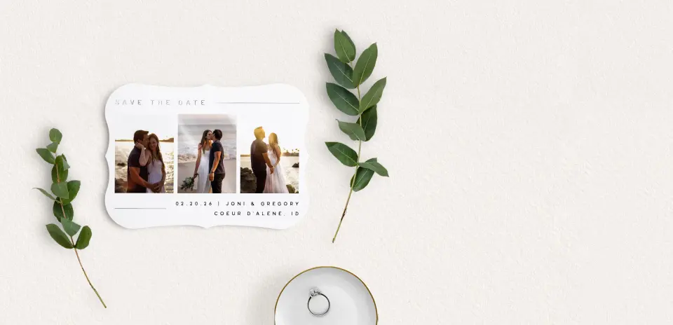 Save the Date Card with Optional Guest Addressing Service