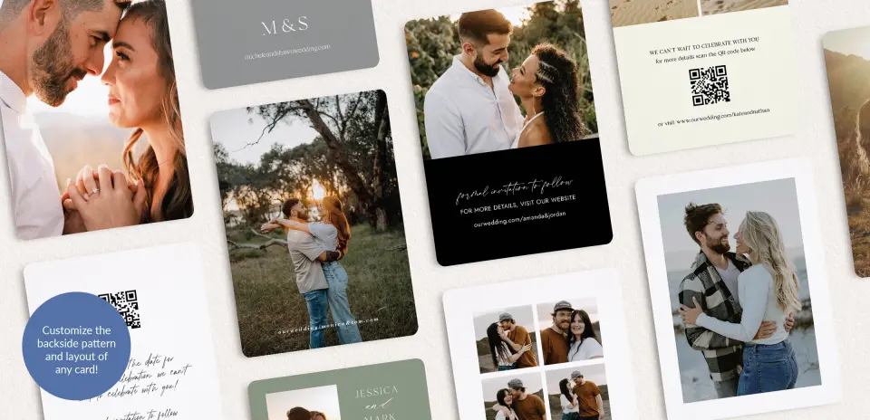 Back of Save the Date Card