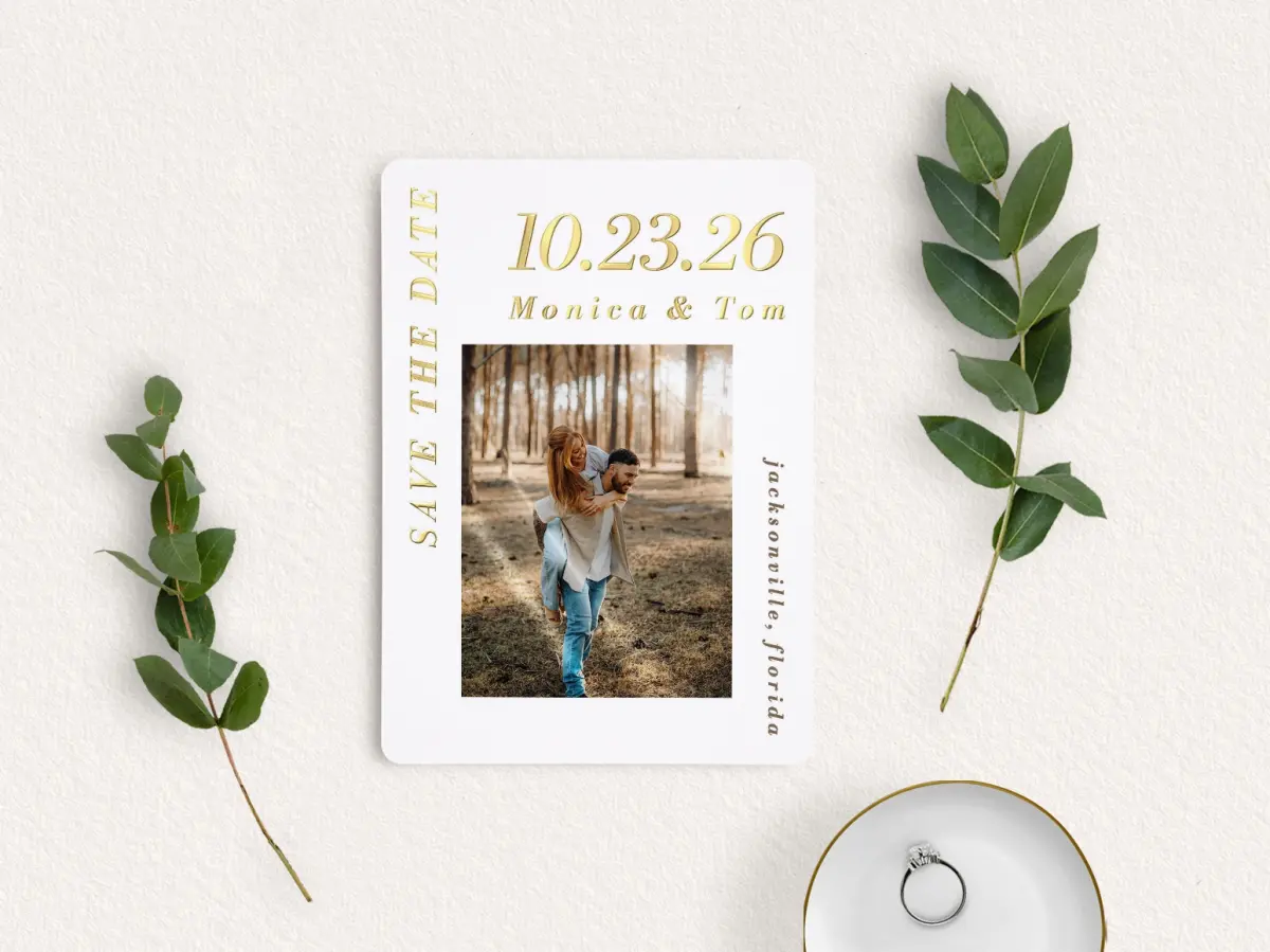 Save the Date Card with Optional Guest Addressing Service