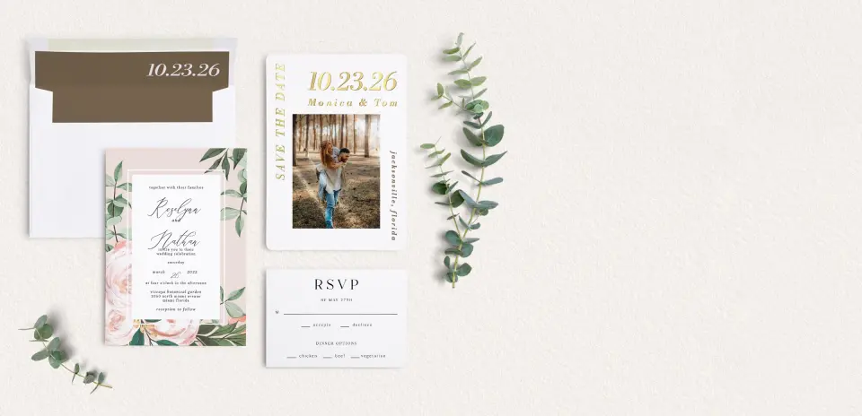 Front of Save the Date Card