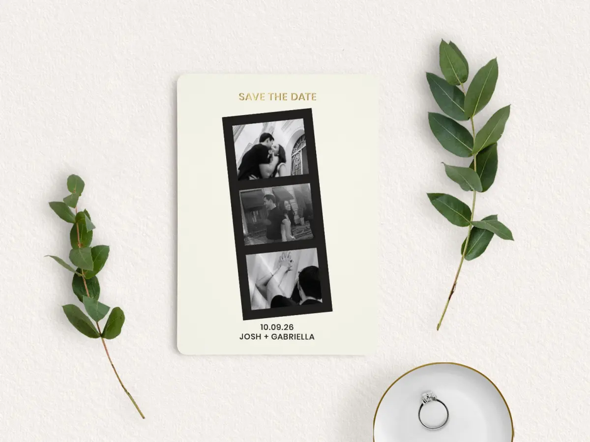 Save the Date Card with Optional Guest Addressing Service