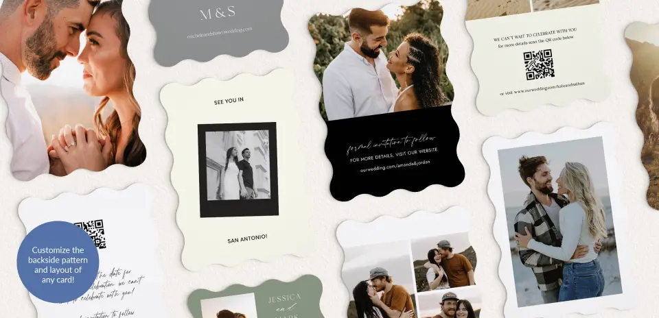 Back of Save the Date Card